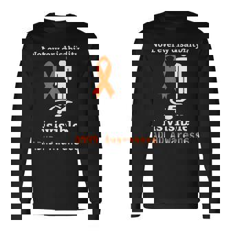 Adhd Awareness Its Not Disability Orange Ribbon Support Men Women Long Sleeve T-Shirt T-shirt Graphic Print - Thegiftio