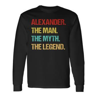 Alexander The Man The Myth The Legend Men Women Long Sleeve T-Shirt T-shirt Graphic Print - Thegiftio UK