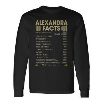 Alexandra Name Alexandra Facts V2 Long Sleeve T-Shirt - Seseable