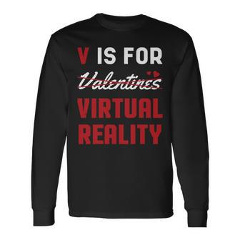 Alles Gute zum Valentinstag VR-Herz Langarmshirts, Liebe Tee für Paare - Seseable