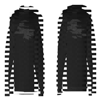 Alligator Distressed Print Vintage Alligator Long Sleeve T-Shirt | Mazezy