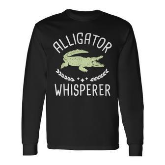 Alligator Whisperer Gator Crocodile Zoo Animal Lover Long Sleeve T-Shirt T-Shirt | Mazezy