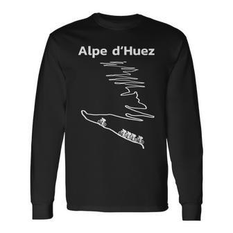 Alpe Dhuez Serpentinen France Radsport Langarmshirts - Seseable