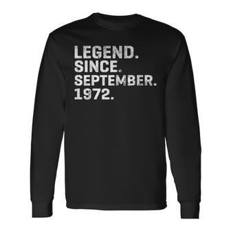 Alte Legende Seit September 1972 Geburtstag 51 Jahre Alt Langarmshirts - Seseable