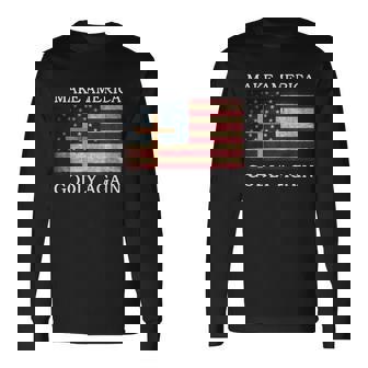 Make America Godly Again American Flag Shirt Men Women Long Sleeve T-Shirt T-shirt Graphic Print - Thegiftio UK