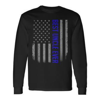 American Flag Dad For Fathers Day Best Uncle Ever Long Sleeve T-Shirt T-Shirt | Mazezy AU