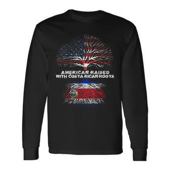 American Raised With Costa Rican Roots Costa Rica Long Sleeve T-Shirt - Seseable