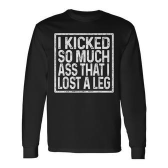 Ampu Humor Lost Leg Recovery Long Sleeve T-Shirt - Seseable