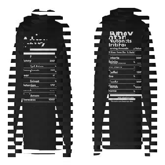 Anthony Nutrition Facts Personalized Name Anthony Men Women Long Sleeve T-Shirt T-shirt Graphic Print - Thegiftio