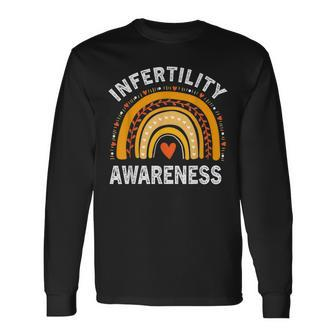 In April We Wear Orange Infertility Awareness Long Sleeve T-Shirt T-Shirt | Mazezy