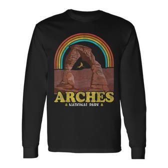 Arches National Park Vintage 70S 80S Delicate Arch Utah Men Women Long Sleeve T-shirt Graphic Print Unisex - Seseable