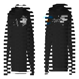 Argentina Heartbeat Proud Argentina National Team Men Women Long Sleeve T-shirt Graphic Print Unisex | Seseable UK