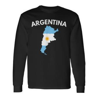 Argentina Proud Flag Argentina Country Map Flag Sun Of May Men Women Long Sleeve T-shirt Graphic Print Unisex - Seseable
