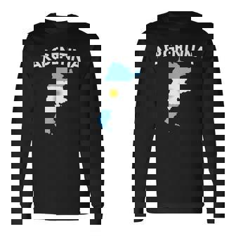 Argentina Proud Flag Argentina Country Map Flag Sun Of May Men Women Long Sleeve T-shirt Graphic Print Unisex | Seseable UK