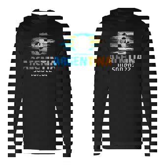 Argentina Squad 2022 Jersey Proud Argentina Flag Sun Of May Men Women Long Sleeve T-shirt Graphic Print Unisex | Seseable UK