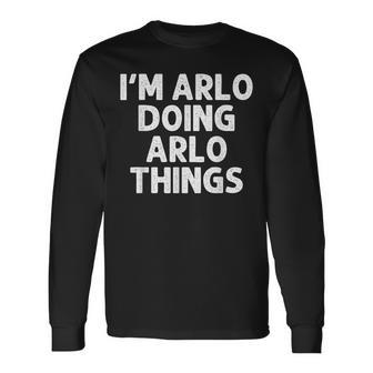 Arlo Doing Name Things Personalized Joke Men Long Sleeve T-Shirt - Seseable