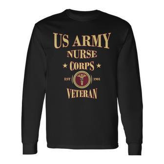 Army Nurse Veteran Us Army Medical Hospital Men Women Long Sleeve T-shirt Graphic Print Unisex - Seseable