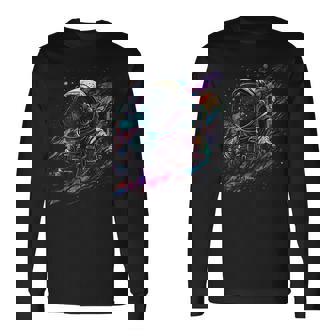 Astronaut Spaceman Universe Planets Galaxy Long Sleeve T-Shirt | Mazezy