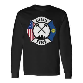 Atlanta Fire Rescue Department Georgia Firefighter Uniform Long Sleeve T-Shirt - Seseable