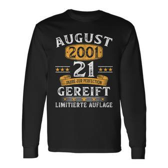 August 2001 Lustige Geschenke Zum 21 Geburtstag Mann Frau Langarmshirts - Seseable