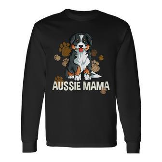 Australian Shepherd Mama Mutter Hund Spruch Aussie Langarmshirts - Seseable