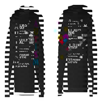 Autism Always Unique Totally Intelligent Sometime Mysterious Men Women Long Sleeve T-Shirt T-shirt Graphic Print - Thegiftio
