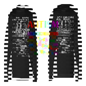 Autism Awareness April Is National Autism Awareness Month Long Sleeve T-Shirt T-Shirt | Mazezy