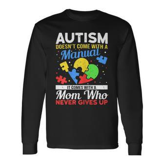 Autism Mom For Autistic Girls Boys Autism Awareness Month Long Sleeve T-Shirt T-Shirt | Mazezy