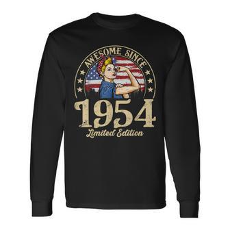 Awesome Since 1954 Vintage 1954 69Th Birthday 69 Years Old Long Sleeve T-Shirt - Seseable