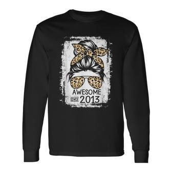 Awesome Since 2013 Vintage 2013 9Th Birthday 9 Years Old Long Sleeve T-Shirt - Seseable