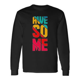 Awesome Broken Letters Long Sleeve T-Shirt - Monsterry UK