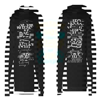 Awesome Dads Have Beards And Ride Motorcycles Best Biker Dad Long Sleeve T-Shirt T-Shirt | Mazezy