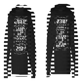 Awesome Grandpas Have Tattoos And Beards T Long Sleeve T-Shirt | Mazezy