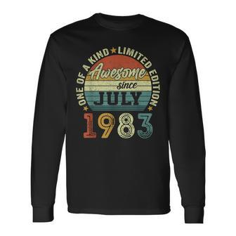 Awesome Since July 1983 40 Year Old 40Th Birthday Long Sleeve T-Shirt T-Shirt | Mazezy