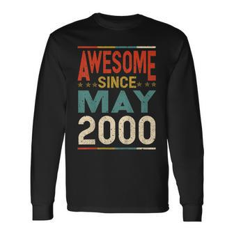 Awesome Since May 2000 Shirt 2000 19Th Birthday Shirt Long Sleeve T-Shirt | Mazezy