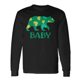Baby Bear Shamrock St Patricks Day Long Sleeve T-Shirt - Seseable
