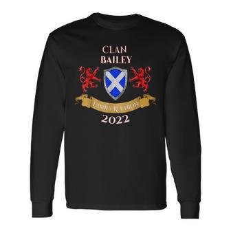 Bailey Family Reunion 2022 Scottish Clan Men Women Long Sleeve T-shirt Graphic Print Unisex - Seseable