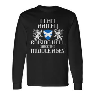 Bailey Scottish Family Scotland Name Men Women Long Sleeve T-shirt Graphic Print Unisex - Seseable