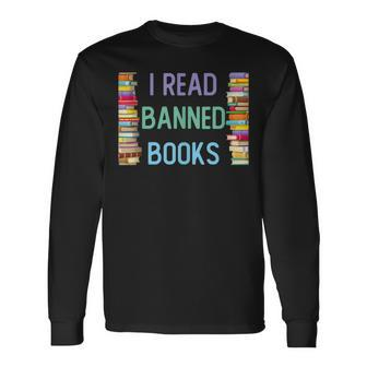I Am With The Banned Books I Read Banned Books Long Sleeve T-Shirt - Thegiftio UK