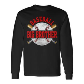 Baseball Lover For Fathers Day Baseball Big Brother Long Sleeve T-Shirt - Thegiftio UK