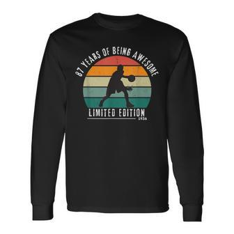 Basketball 1936 Sunset Limited Edition 87 Year Old Birthday Long Sleeve T-Shirt T-Shirt | Mazezy