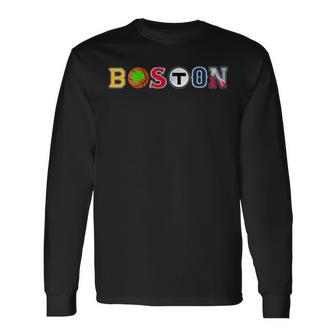 Bawston Townie Sports Fan Boston Mass New England Proud Long Sleeve T-Shirt - Seseable