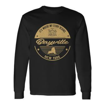 Bayville New York Its Where My Story Begins Long Sleeve T-Shirt - Seseable