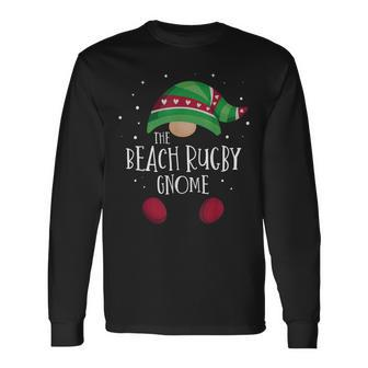 Beach Rugby Gnome Passender Weihnachtspyjama Langarmshirts - Seseable