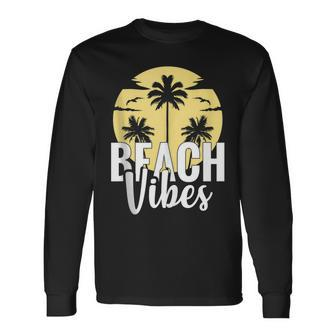 Beach Vibes Summer Long Sleeve T-Shirt | Mazezy
