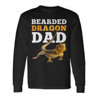 Bearded Dragon Dad Fathers Day Birthday Animal Loves Long Sleeve T-Shirt - Seseable