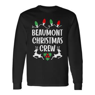 Beaumont Name Christmas Crew Beaumont Long Sleeve T-Shirt - Seseable