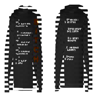 Women Beautiful Intelligent Talented Charming Horny Men Women Long Sleeve T-Shirt T-shirt Graphic Print - Thegiftio