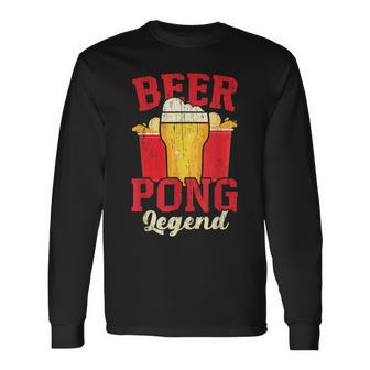 Beer Pong Legend Alkohol Trinkspiel Beer Pong Langarmshirts - Seseable