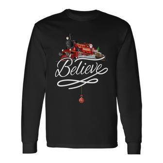 Believe Polar Express Christmas Holiday Train Long Sleeve T-Shirt - Monsterry AU